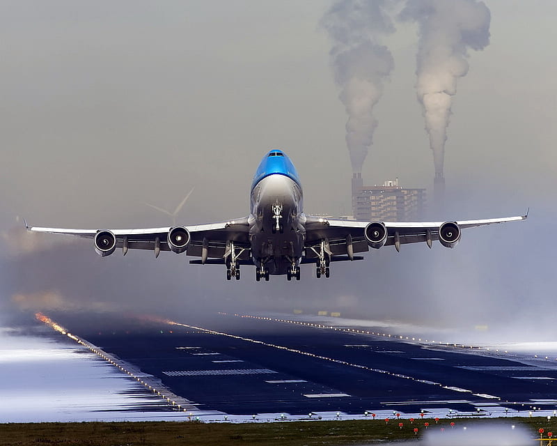 Boening 747, airplane, HD wallpaper