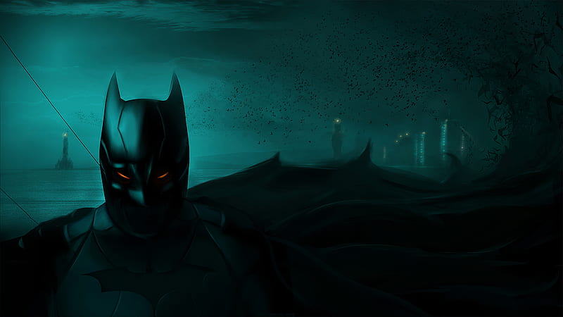 Batman Gotham City Alert, batman, superheroes, artist, artwork, digital-art, behance, HD wallpaper