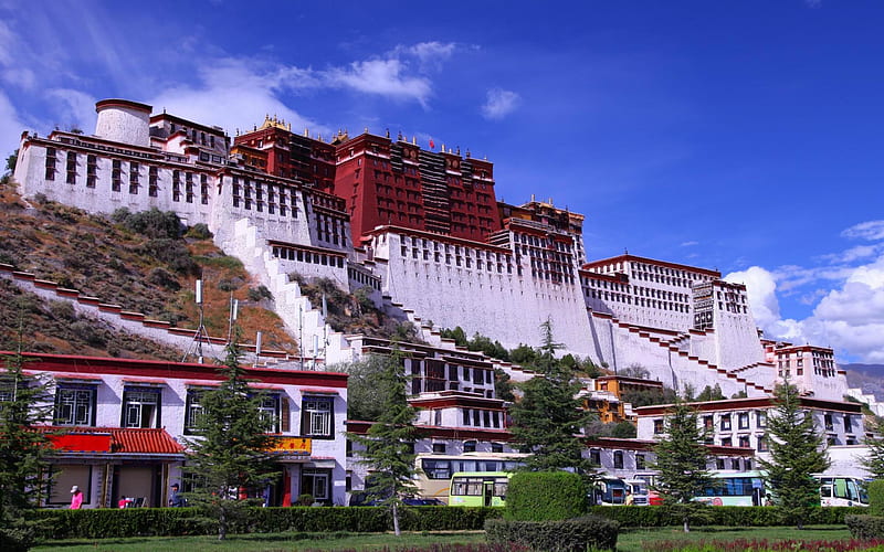 potala palace lhasa tibet-city architecture, HD wallpaper
