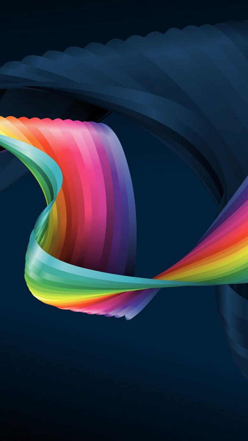 Rainbow, colors, colorful, desenho, lines, curve, phone, HD phone wallpaper