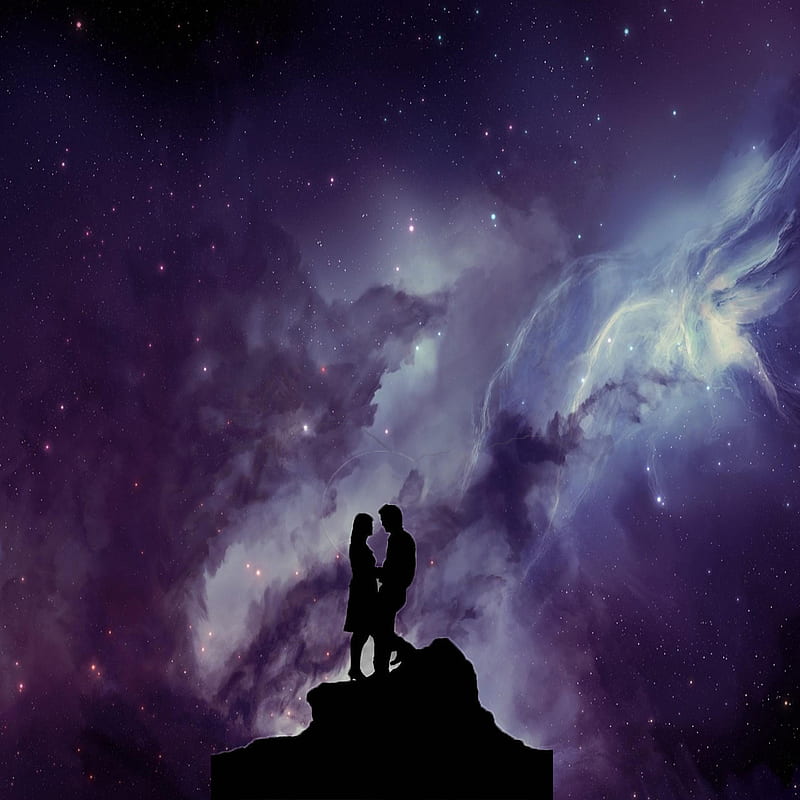 Love in Other World, edit, epic, galaxy, kiss, much love, HD phone wallpaper  | Peakpx