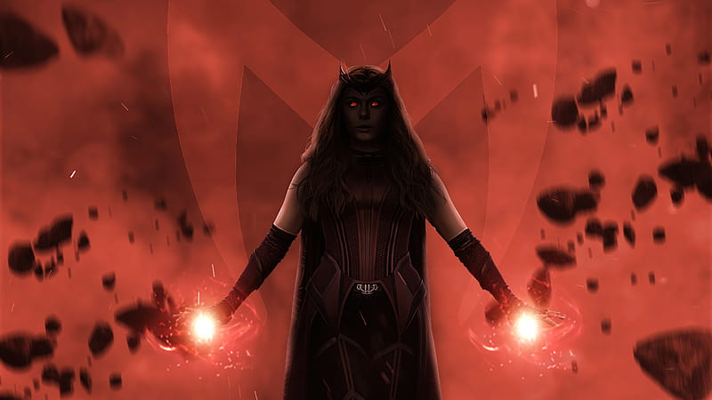 Scarlet Witch In Wanda , wanda-vision, scarlet-witch, tv-shows, artstation, artist, artwork, digital-art, HD wallpaper