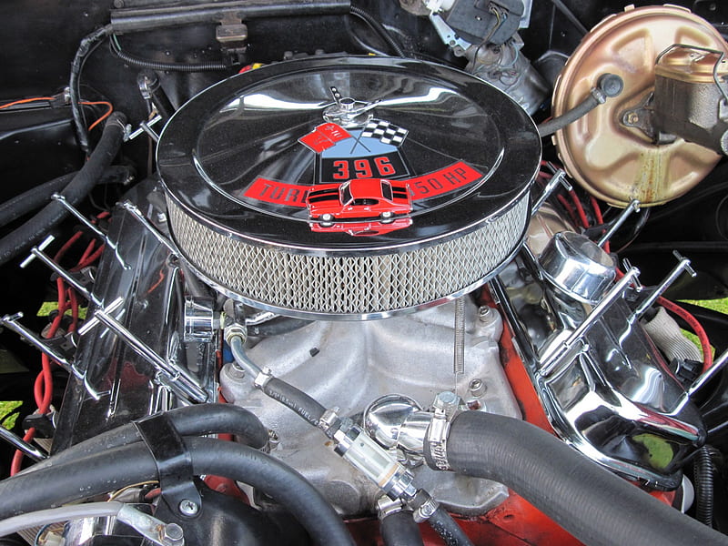 1970 Chevrolet Engine, Red, Chevrolet, Engine, Black, Graphy, Rubber 