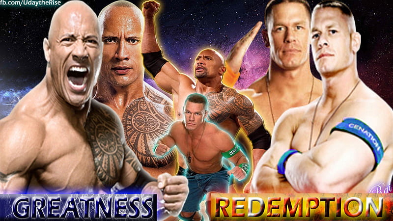 The Rock VS John Cena, john cena, wrestling, dwayne johnson, wwe, the rock, wrestlemania 29, HD wallpaper