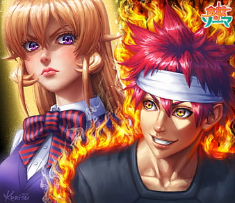 HD desktop wallpaper: Anime, Sōma Yukihira, Megumi Tadokoro, Food Wars:  Shokugeki No Soma, Kojirō Shinomiya download free picture #1006350