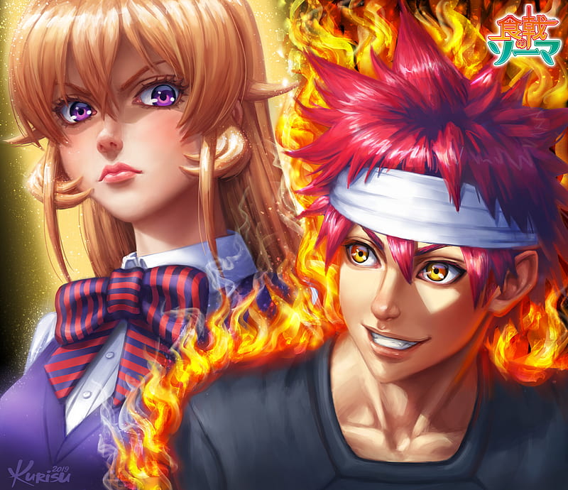 Yukihira Soma and Nakiri Erina from Food Wars : Shokugeki no Soma Wallpaper  for Dekstop by Zunnn