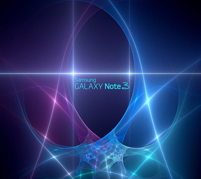Samsung Note3, blue, galaxy, glowing, light, logo, neon, shine, HD wallpaper