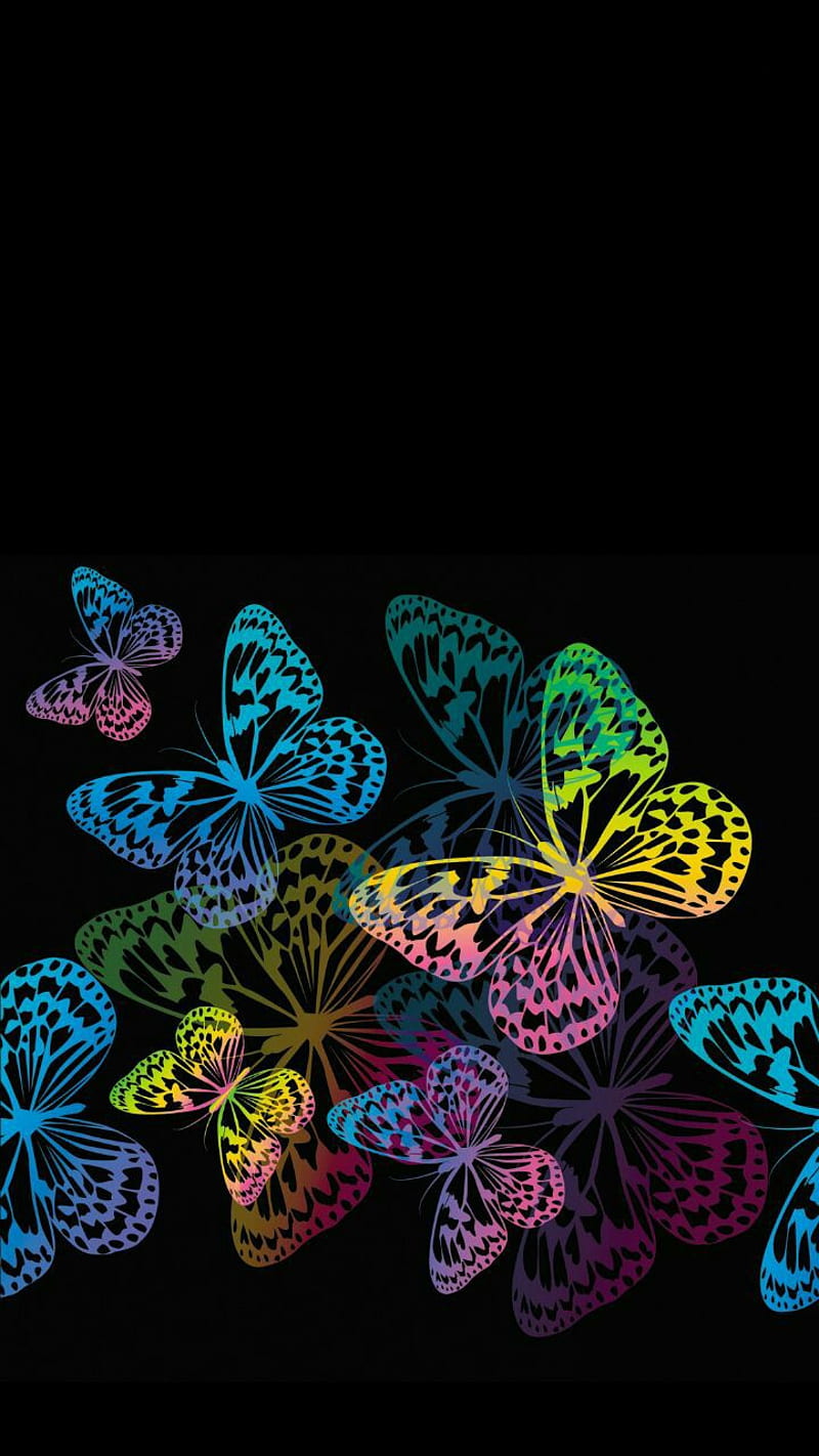 Flutter by, butterflies, butterfly, teal, HD phone wallpaper