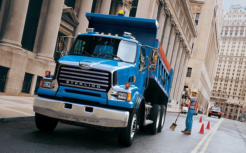 Sterling Truck Blue Car-transport graphy, HD wallpaper