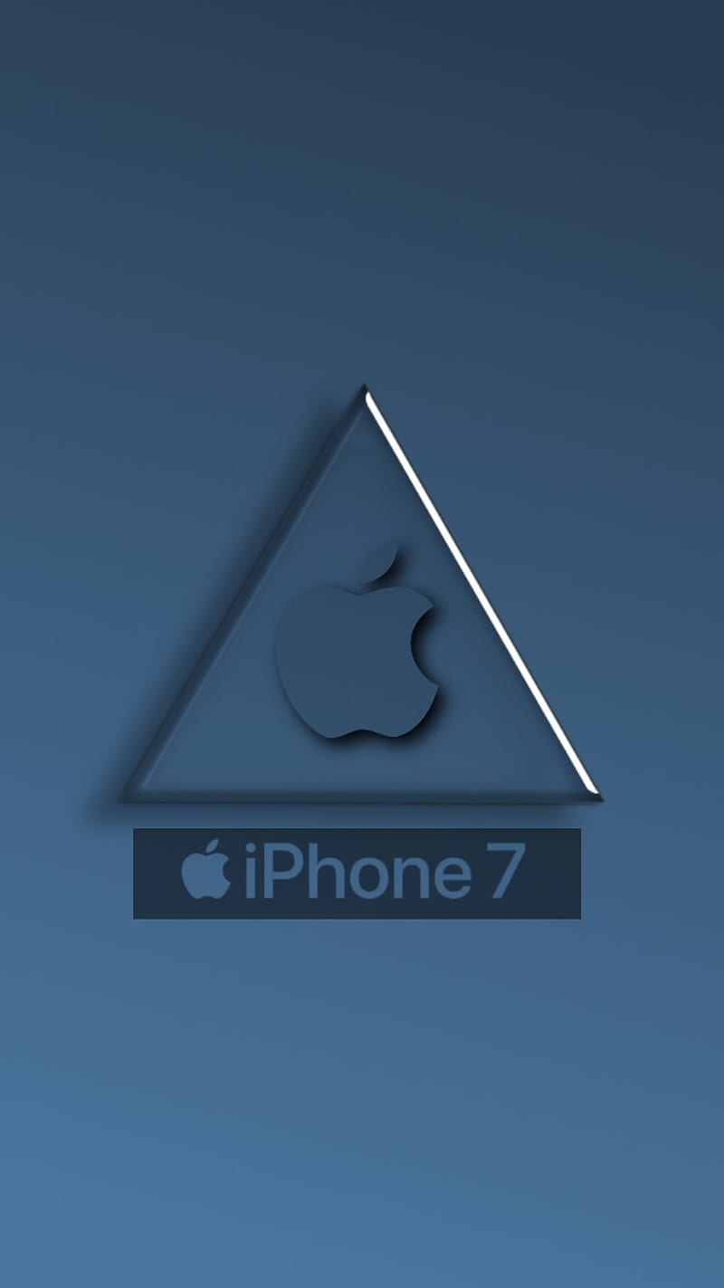 Apple logo, blue, iphone 7, HD phone wallpaper | Peakpx
