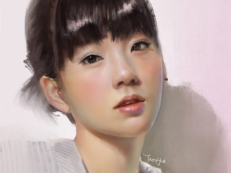 Premium Photo | Korean artist girl drawing
