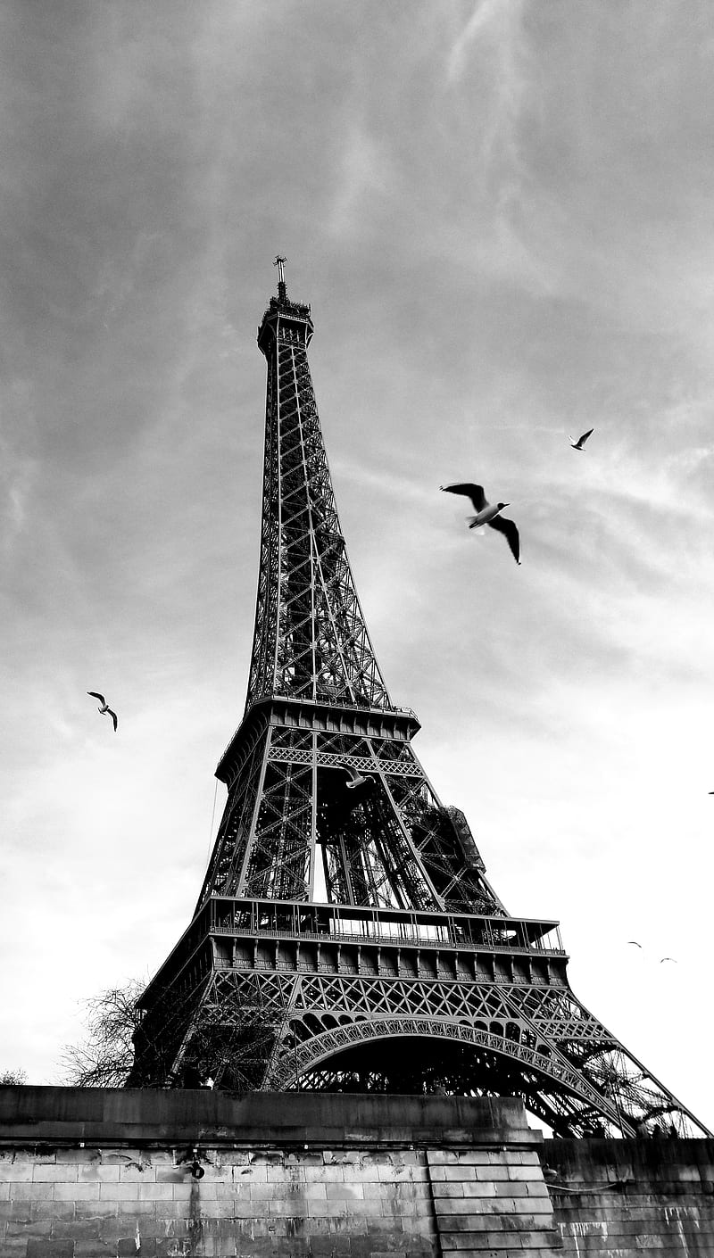 Tour Eiffel, black, paris, tower, HD mobile wallpaper | Peakpx