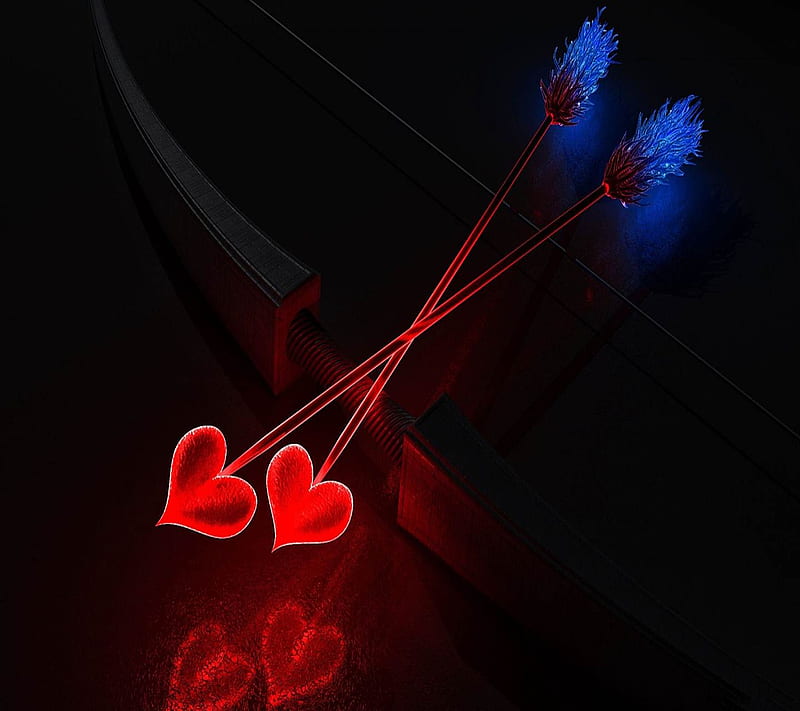 Cupid Arrows, day, heart, love, valentines, HD wallpaper