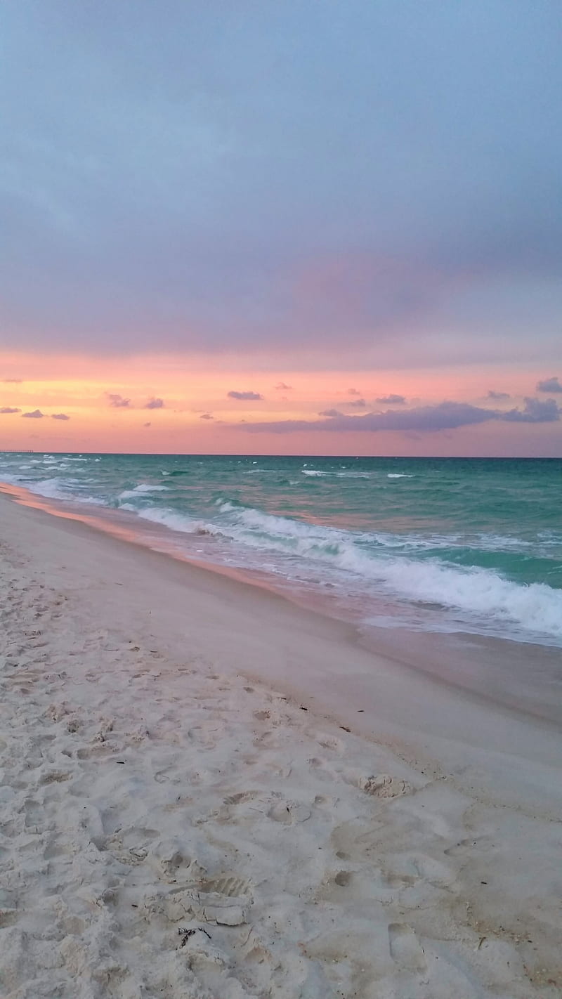 Beach serenity, ocean, sunrise, HD phone wallpaper