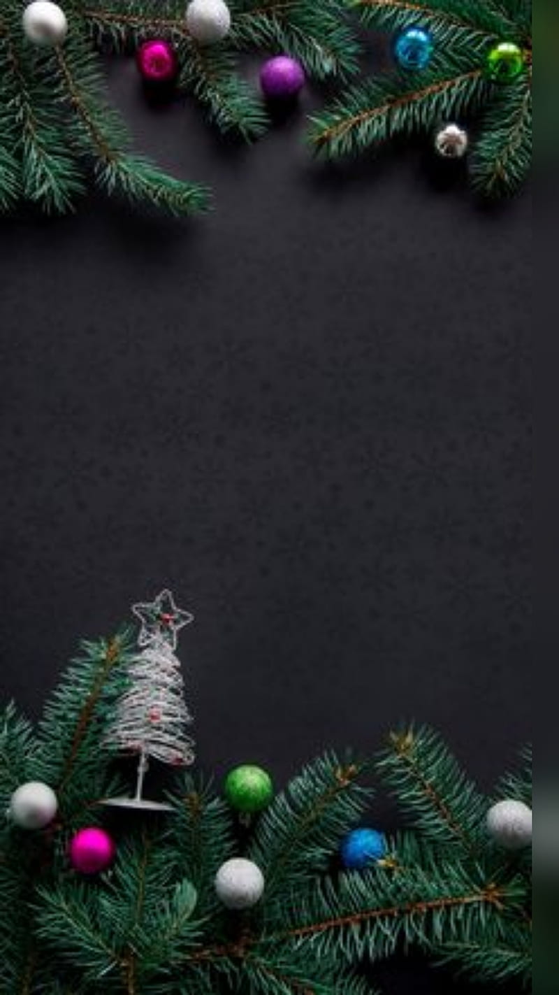 Christmas, rose, verde, white, violeta, blue, ramas, HD phone wallpaper
