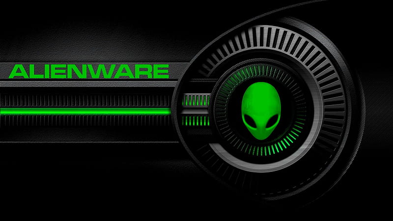 alien future, faces, green alien, logo, alienware, space, alien, HD wallpaper