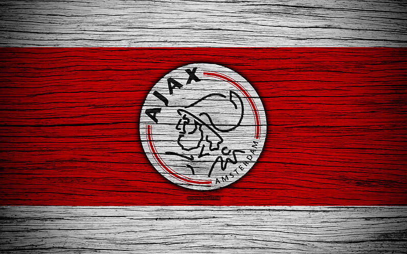 Ajax FC Eredivisie, soccer, Holland, AFC Ajax, football club, Ajax, wooden texture, FC Ajax, art, Ajax Amsterdam, HD wallpaper