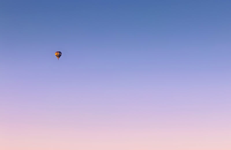 balloon, flight, sky, gradient, HD wallpaper