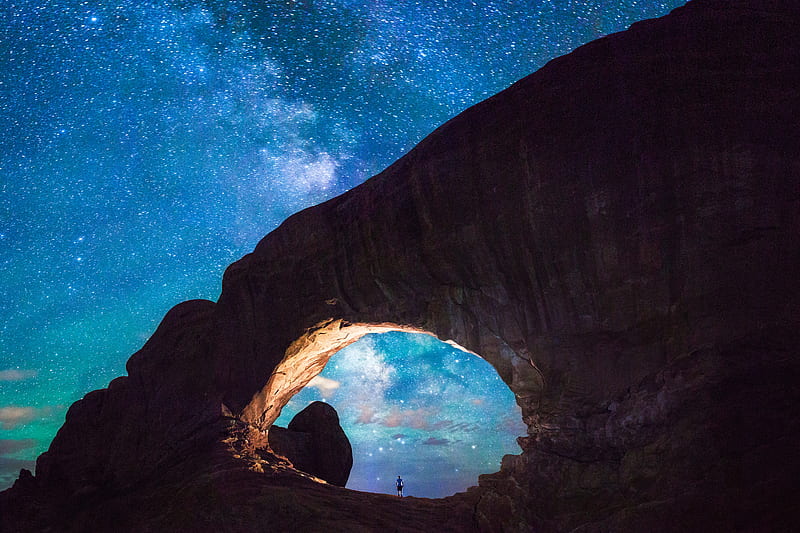 Milky Way Arch , milky-way, arch, nature, graphy, HD wallpaper