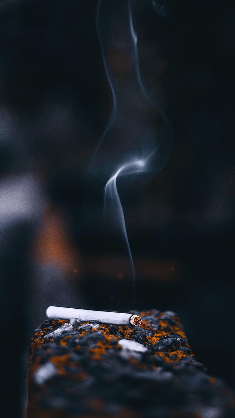 lonesome cig 2, AMAZING, cigarette, dark, death, fog, gloomy, minimalism, smoke, smoking, tabacco, HD phone wallpaper