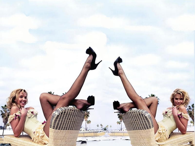 Arielle Kebbel, legs, stockings, model, actress, kebbel, arielle, heels, HD wallpaper