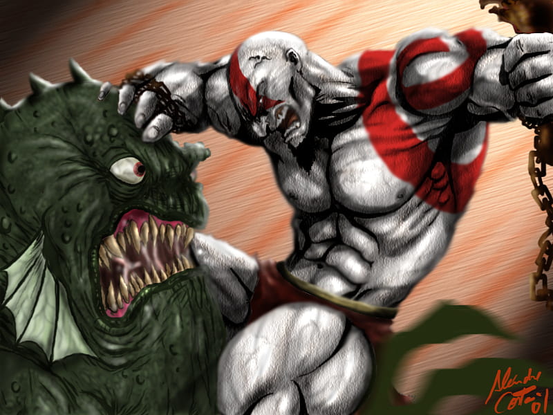 God of destruction , the god of war, kratos, HD wallpaper