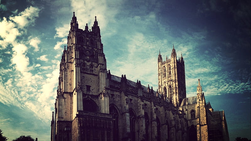 Canterbury Cathedral and Background, HD wallpaper