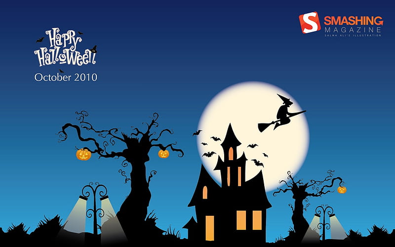 Happy Hallowen !, calendar, fantasy, hallowen, october, happy, HD wallpaper