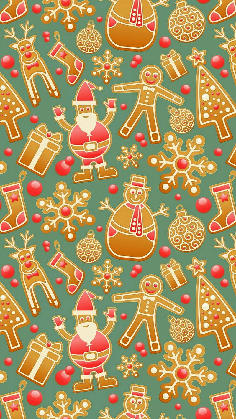 New Year, happy, red, santa clause, snow, HD phone wallpaper