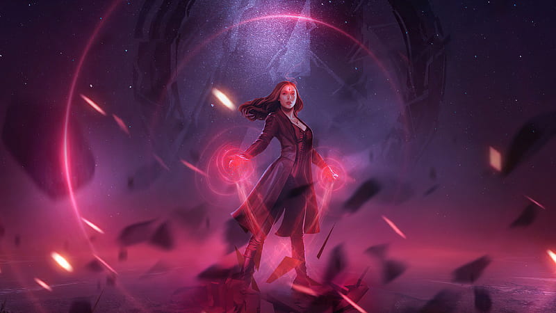 Power Of Scarlet Witch , scarlet-witch, superheroes, artist, artwork, digital-art, HD wallpaper