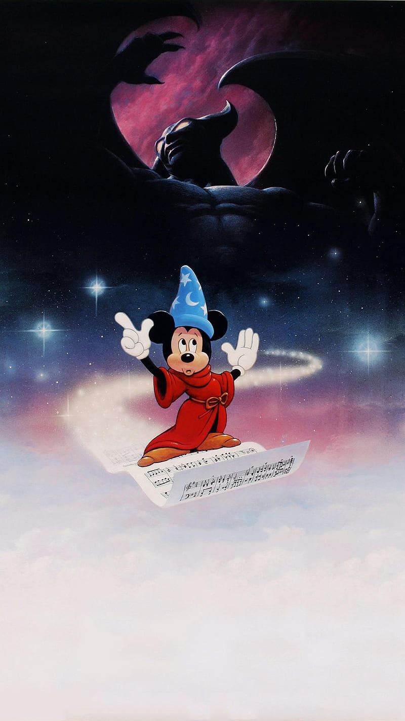 Disney Fantasia, fantasia, mickey mouse, chernabog, HD phone wallpaper