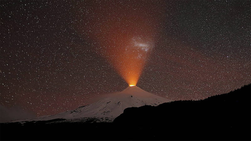 Villarrica Volcano in Chile, HD wallpaper