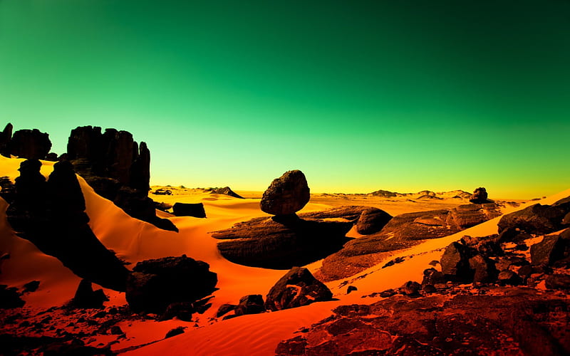 United Colors of the Desert, colors, deserts, desolate, sunsets, HD wallpaper