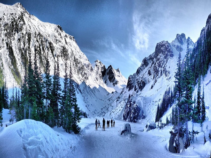 Whistler Bowl, mountain, whistler, snow, bowl, HD wallpaper