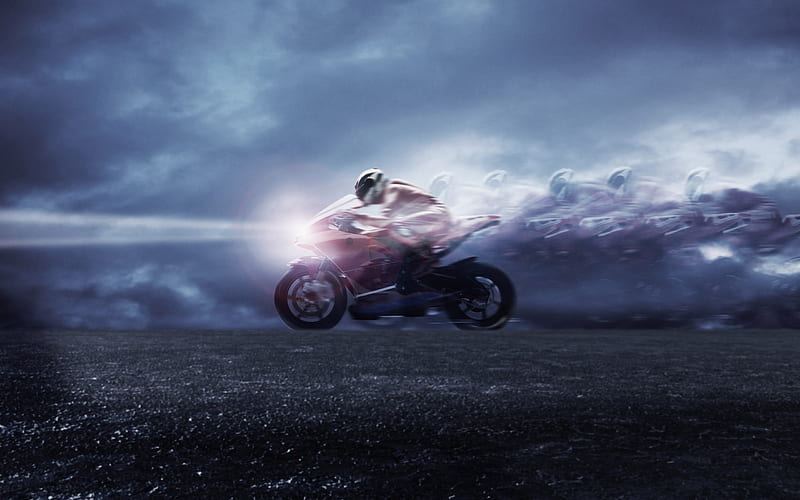 Motorcycle racing - extreme sports, HD wallpaper