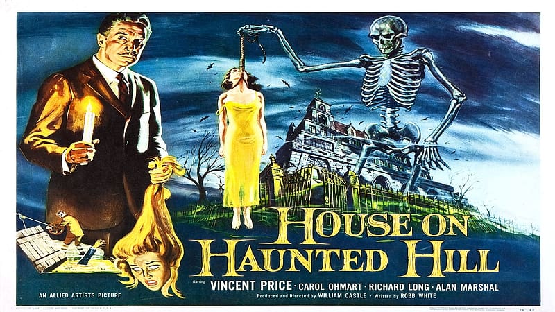 House On Haunted Hill, classics, horror, movies, films, HD wallpaper