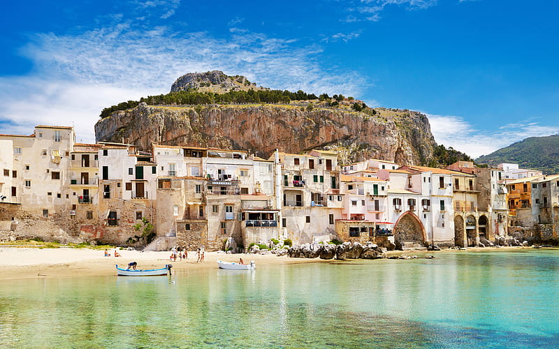 Ravello sea, coast, Campania, Salerno, Italy, Europe, HD wallpaper