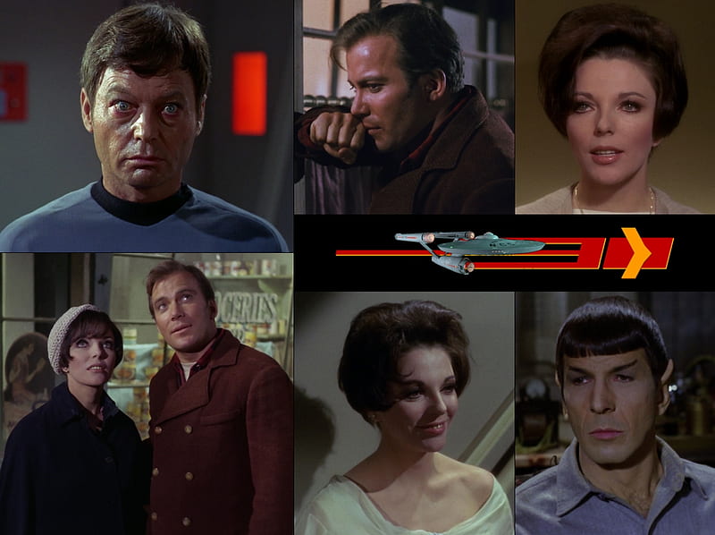 The City on The Edge of Forever, Joan Collins, Kirk, Star Trek, Edith Keeler, McCoy, Spock, HD wallpaper