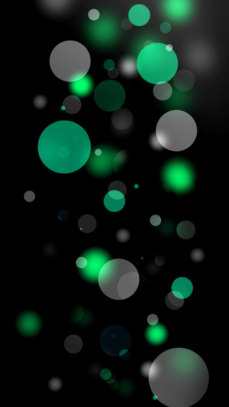 Green Abstract Bokeh, bubbles, circles, HD phone wallpaper