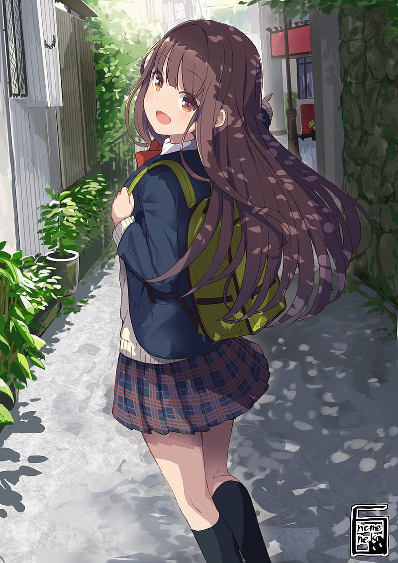 Anime, anime girls, school uniform, original characters, HD phone wallpaper  | Peakpx