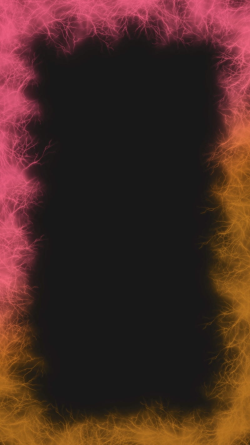 Gradient Electro 04, FMYury, abstract, black, color, colorful, colors, electric, frame, lines, neon, orange, pink, power, sides, yellow, HD phone wallpaper