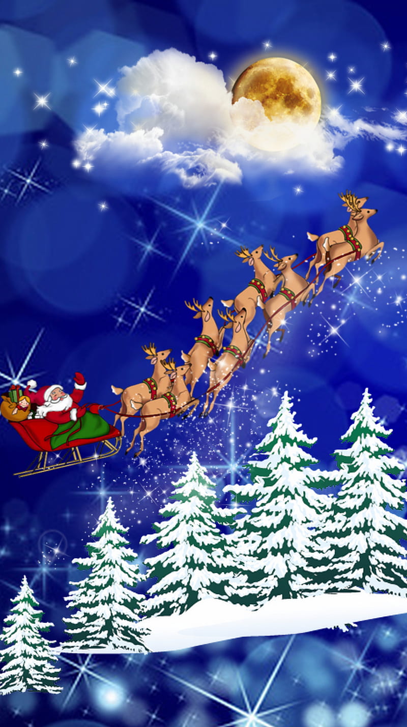 Christmas, santa clause, xmas, HD phone wallpaper
