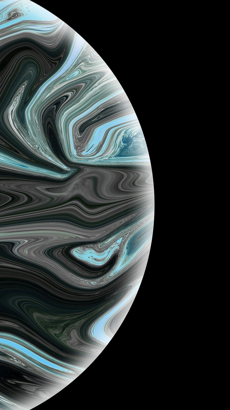 Fantasy Fluid Planet, apple, black, cosmos, earth, liquid, solar system, space, HD phone wallpaper