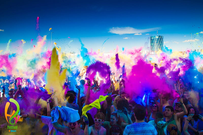 Festival, color, colors, party, HD wallpaper