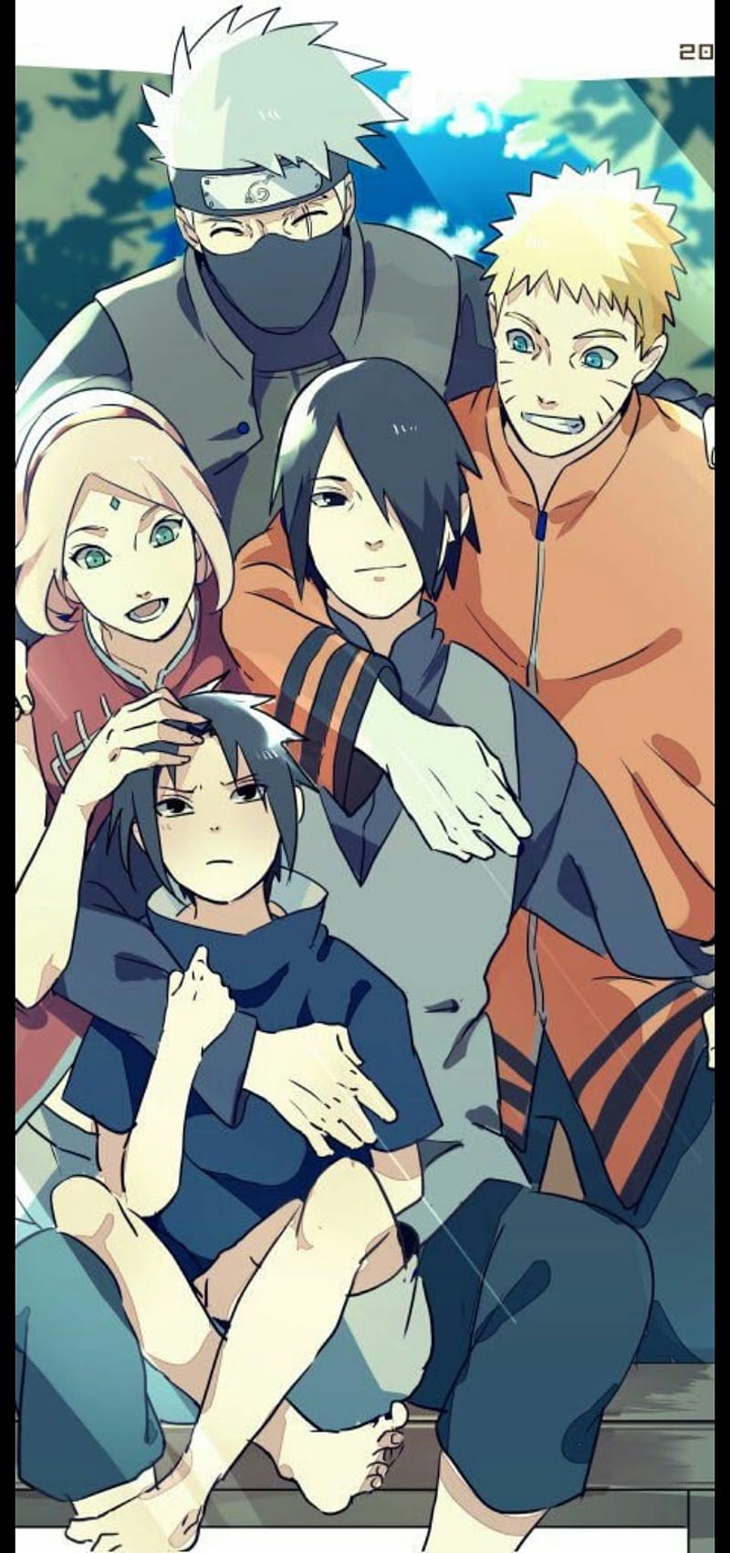 Naruto Sasuke Sakura, anime, animes, desenhos, team 7, HD phone wallpaper