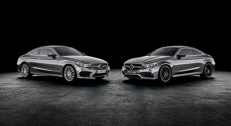 17 Mercedes Benz C Class Coupe And C63 Amg Coupe Front Car Hd Wallpaper Peakpx