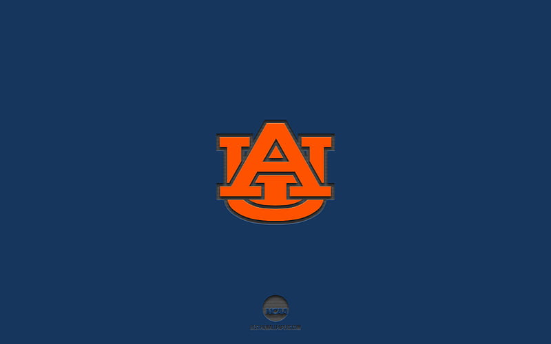 Auburn Tigers, blue background, American football team, Auburn Tigers emblem, NCAA, Alabama, USA, American football, Auburn Tigers logo, HD wallpaper