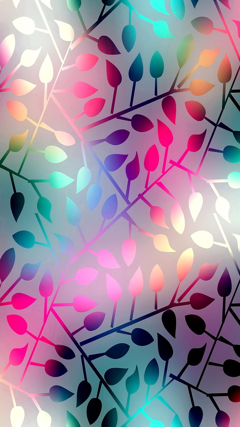 Shining Background, background, colorful, leaves, pattern, shining, HD phone wallpaper