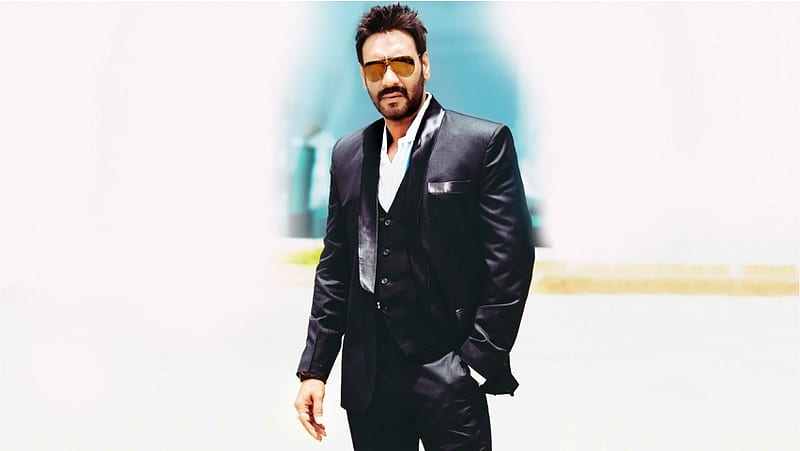 Ajay Devgn In Black Suit, HD wallpaper
