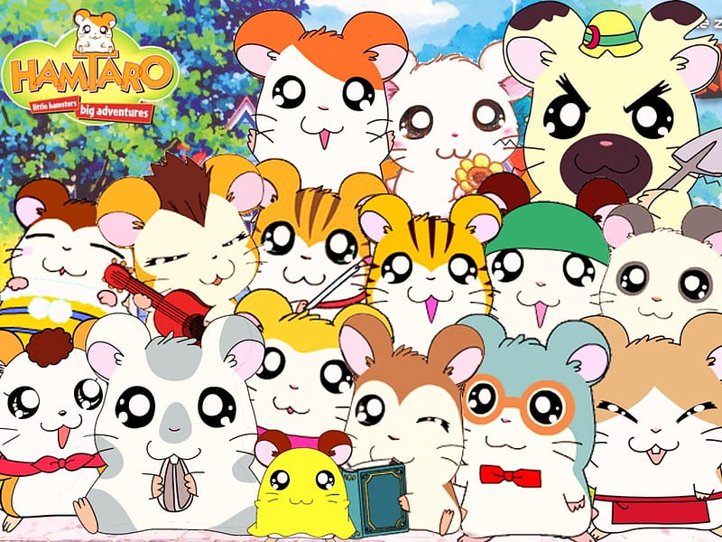 Hamtaro, Hamster, Anime, Cartoon, HD wallpaper